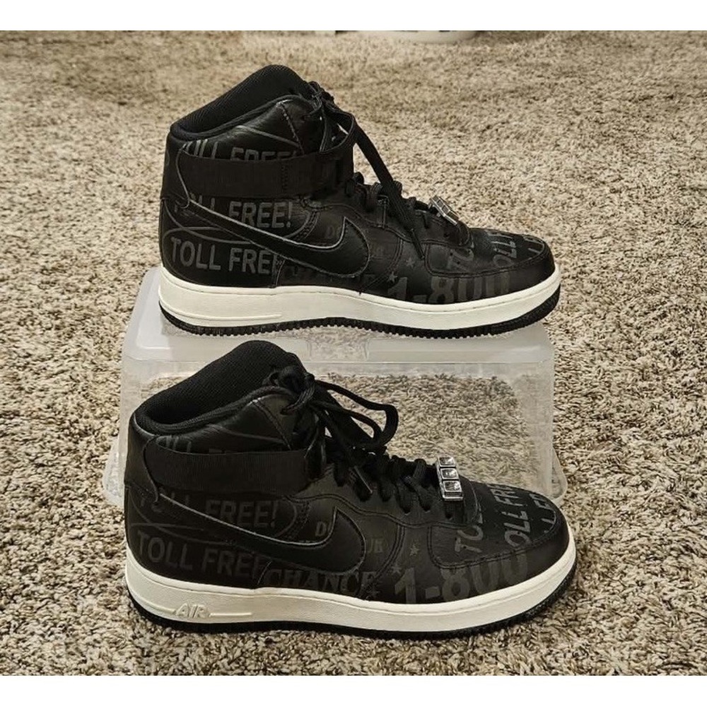 Nike Air Force 1 High 07 Premium Toll Free Pack Black CU1414-001 Mens Size 8